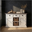 NovaSolo Halifax Accent 2 Basket Buffet in Pure White and Dark Wood