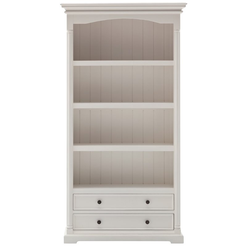 NovaSolo Provence 4 Shelf Bookcase in Pure White
