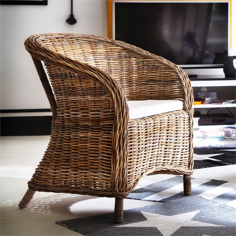 NovaSolo Wickerworks Bonsun Armchair with Cushion (Set of 2)