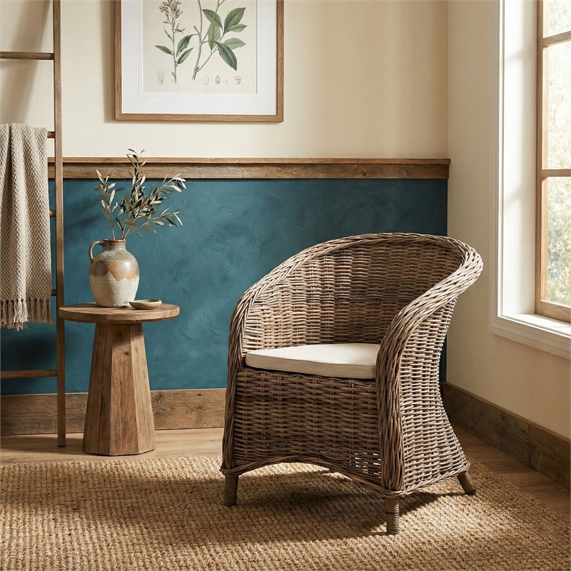 NovaSolo Wickerworks Bonsun Armchair with Cushion (Set of 2)