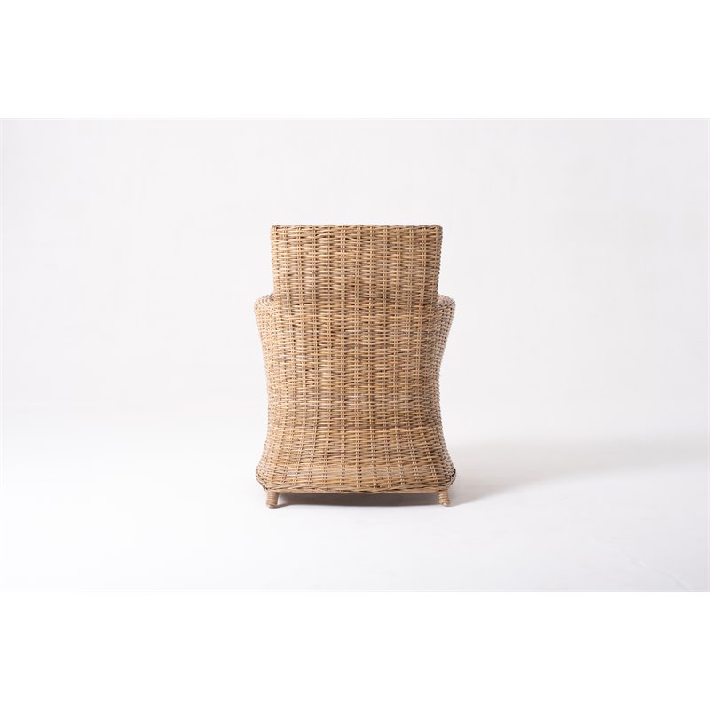 NovaSolo Wickerworks Bishop Dining Chair with Cushion (Set of 2)