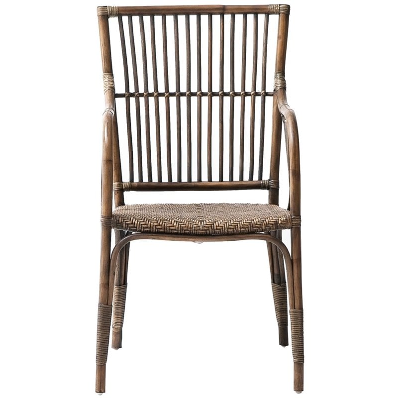 NovaSolo Wickerworks Duke Chair Rattan in Brown (Set of 2)