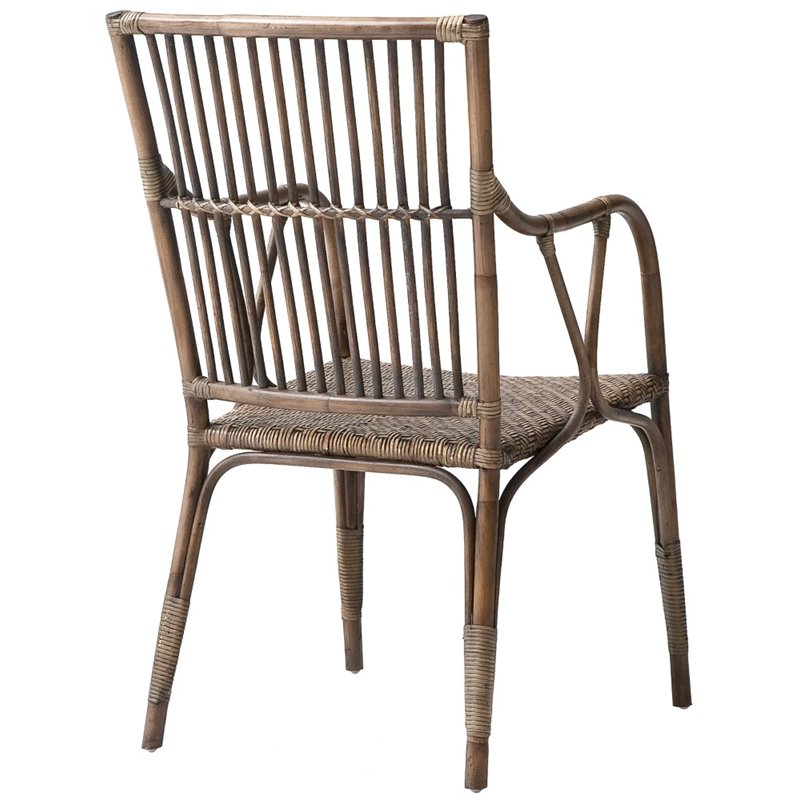 NovaSolo Wickerworks Duke Chair Rattan in Brown (Set of 2)