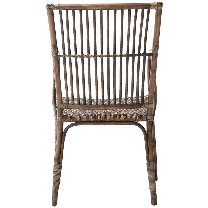 NovaSolo Wickerworks Duke Chair Rattan in Brown (Set of 2)