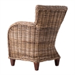 NovaSolo Wickerworks Baron Chair with Seat Cushion (Set of 2)