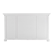 NovaSolo Halifax Mahogany Wood Buffet with 4 Doors 3 Drawers in White