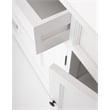 NovaSolo Halifax Mahogany Wood Buffet with 4 Doors 3 Drawers in White