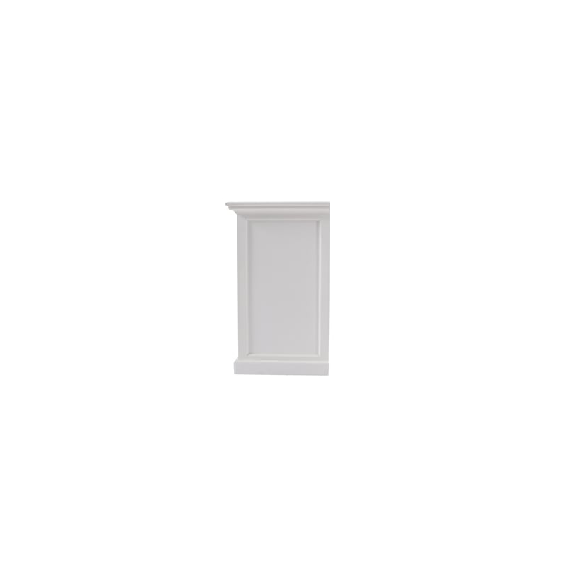 Halifax Mahogany Wood Kitchen Hutch Cabinet with 5 Doors 3 Drawers in White