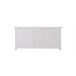 Halifax Mahogany Wood Kitchen Hutch Cabinet with 5 Doors 3 Drawers in White
