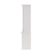 Halifax Mahogany Wood Kitchen Hutch Cabinet with 5 Doors 3 Drawers in White
