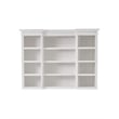 Halifax Mahogany Wood Kitchen Hutch Cabinet with 5 Doors 3 Drawers in White