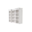 Halifax Mahogany Wood Kitchen Hutch Cabinet with 5 Doors 3 Drawers in White