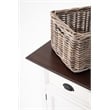 NovaSolo Halifax Accent Mahogany Wood Buffet with 4 Basket Set in White