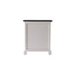 NovaSolo Halifax Accent Mahogany Wood Bedside Table with Shelves in Deep Brown