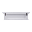 NovaSolo Halifax Mahogany Wood 4 Hook Coat Rack 70 cm in Classic White