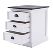 NovaSolo Halifax Accent Mahogany Wood Bedside Drawer Unit in White