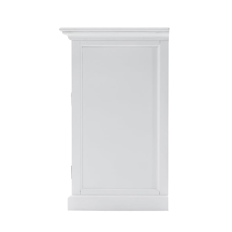 NovaSolo Halifax Mahogany Wood Buffet Hutch Unit with 6 Shelves in White