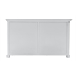 NovaSolo Halifax Mahogany Wood Buffet Hutch Unit with 6 Shelves in White