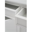 NovaSolo Halifax Mahogany Wood Buffet Hutch Unit with 6 Shelves in White