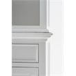 NovaSolo Halifax Mahogany Wood Buffet Hutch Unit with 6 Shelves in White
