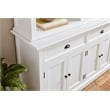 NovaSolo Halifax Mahogany Wood Buffet Hutch Unit with 6 Shelves in White