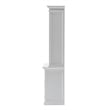 NovaSolo Halifax Mahogany Wood Buffet Hutch Unit with 6 Shelves in White