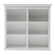 NovaSolo Halifax Mahogany Wood Buffet Hutch Unit with 6 Shelves in White