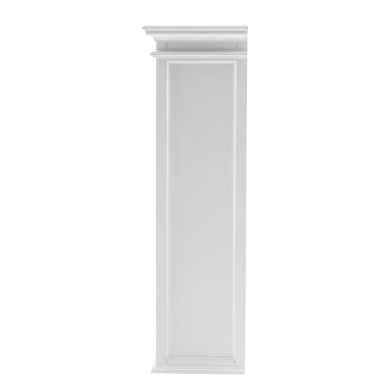 NovaSolo Halifax Mahogany Wood Buffet Hutch Unit with 6 Shelves in White