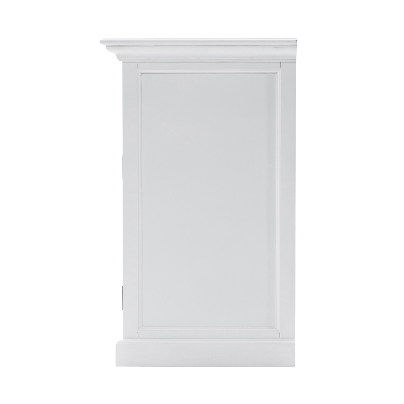 NovaSolo Halifax Mahogany Solid Wood Buffet Hutch Unit with 8 Shelves in White