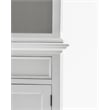 NovaSolo Halifax Mahogany Solid Wood Buffet Hutch Unit with 8 Shelves in White