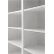 NovaSolo Halifax Mahogany Solid Wood Buffet Hutch Unit with 8 Shelves in White