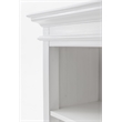 NovaSolo Halifax Mahogany Solid Wood Buffet Hutch Unit with 8 Shelves in White