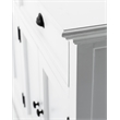 NovaSolo Halifax Mahogany Solid Wood Buffet Hutch Unit with 8 Shelves in White