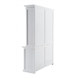 NovaSolo Halifax Mahogany Solid Wood Buffet Hutch Unit with 8 Shelves in White