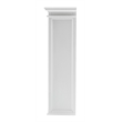 NovaSolo Halifax Mahogany Solid Wood Buffet Hutch Unit with 8 Shelves in White