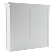 NovaSolo Halifax Mahogany Solid Wood Buffet Hutch Unit with 8 Shelves in White