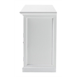 Novasolo Halifax Mahogany Wood Classic Buffet with Glass Doors in White