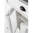 Novasolo Halifax Mahogany Wood Classic Buffet with Glass Doors in White