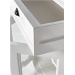 Novasolo Halifax Mahogany Wood Classic Buffet with Glass Doors in White
