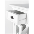 Novasolo Halifax Mahogany Wood Buffet with 4 Glass Doors 3 Drawers in White