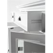Novasolo Halifax Mahogany Wood Buffet with 4 Glass Doors 3 Drawers in White