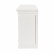 NovaSolo Halifax Mahogany Wood Buffet with 6 Glass Doors in White