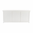 NovaSolo Halifax Mahogany Wood Buffet with 6 Glass Doors in White