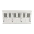 NovaSolo Halifax Mahogany Wood Buffet with 6 Glass Doors in White