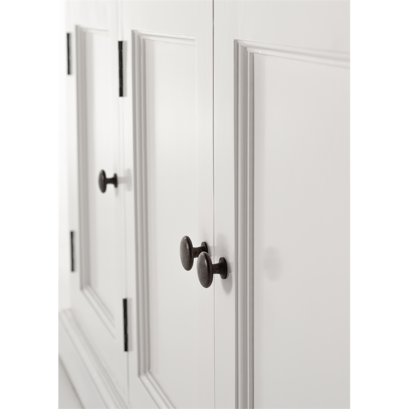 NovaSolo Halifax Mahogany Wood Buffet Buffet Console Table in White