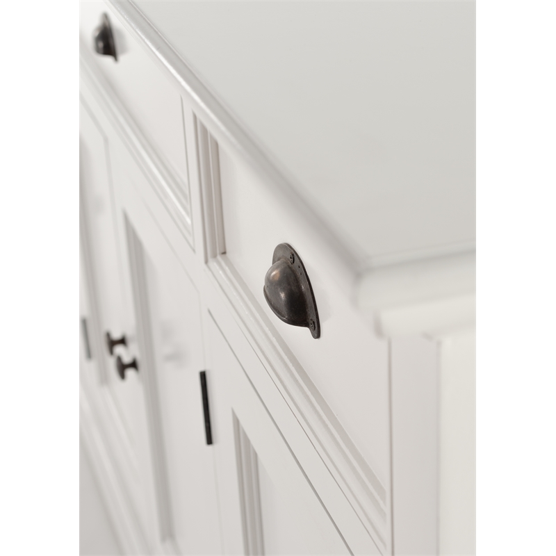 NovaSolo Halifax Mahogany Wood Buffet Buffet Console Table in White