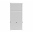 NovaSolo Halifax Mahogany Wood Single-Bay Hutch in White