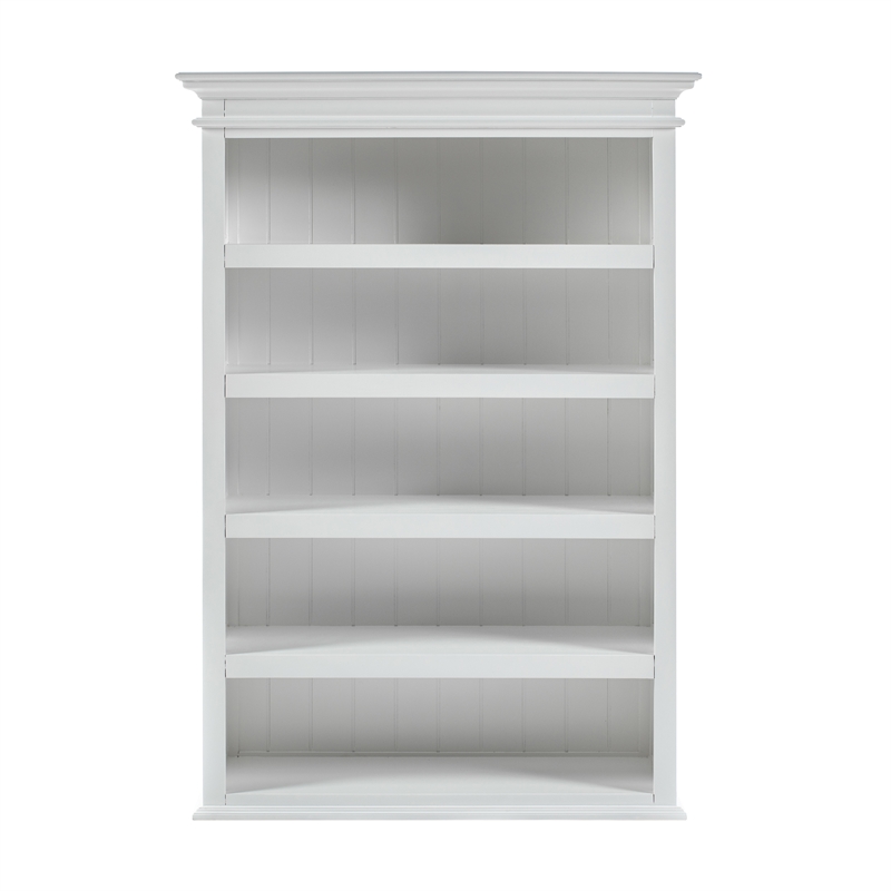 NovaSolo Halifax Mahogany Wood Single-Bay Hutch in White