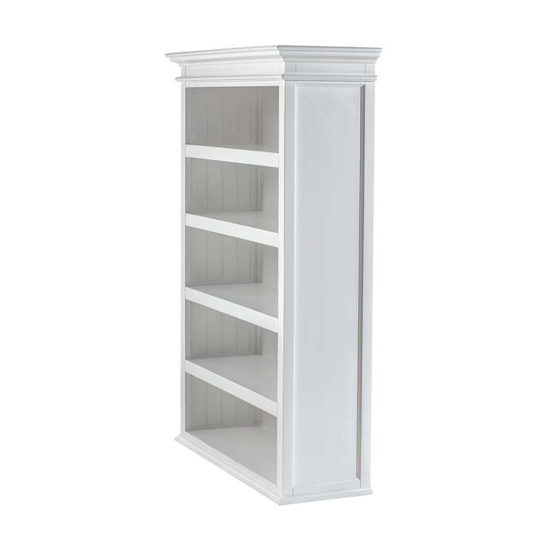 NovaSolo Halifax Mahogany Wood Single-Bay Hutch in White