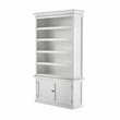 NovaSolo Halifax Mahogany Wood Single-Bay Hutch in White
